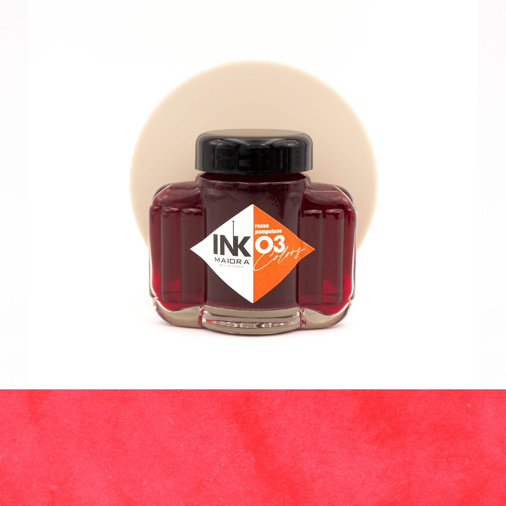 Maiora Ink Colors - Fountain Pen Ink - 03 Rosso Pompeiano 2,3 Oz